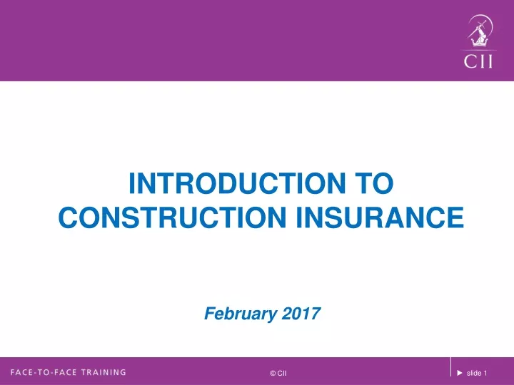 introduction to construction insurance february