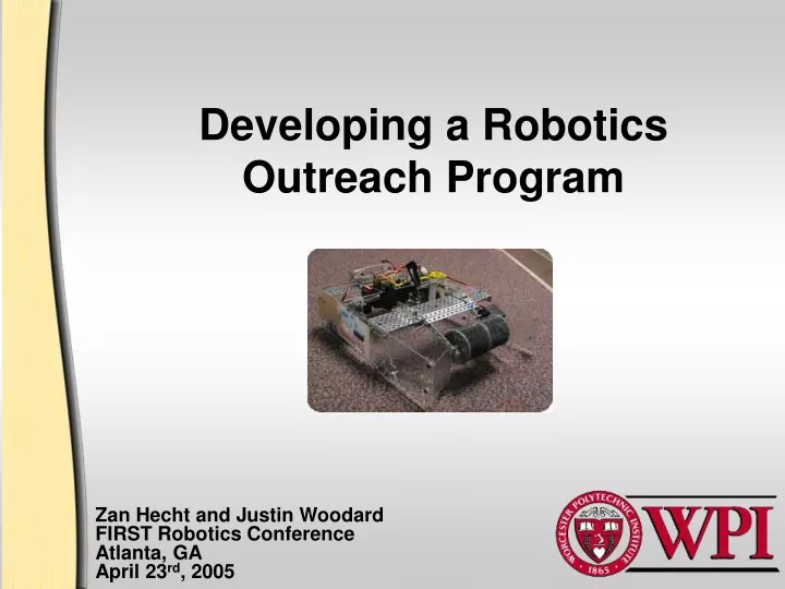 developing a robotics outreach program
