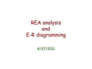 REA analysis and  E-R diagramming