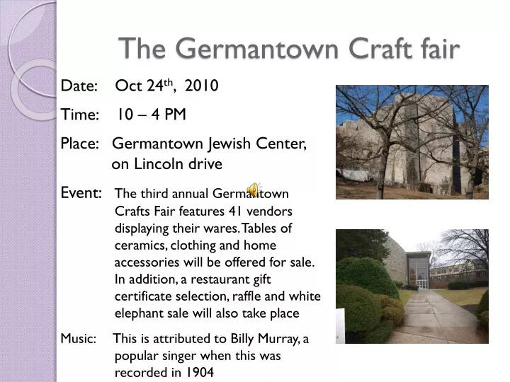 the germantown craft fair