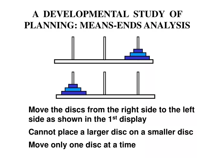 a developmental study of planning means ends