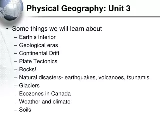 Physical Geography: Unit 3