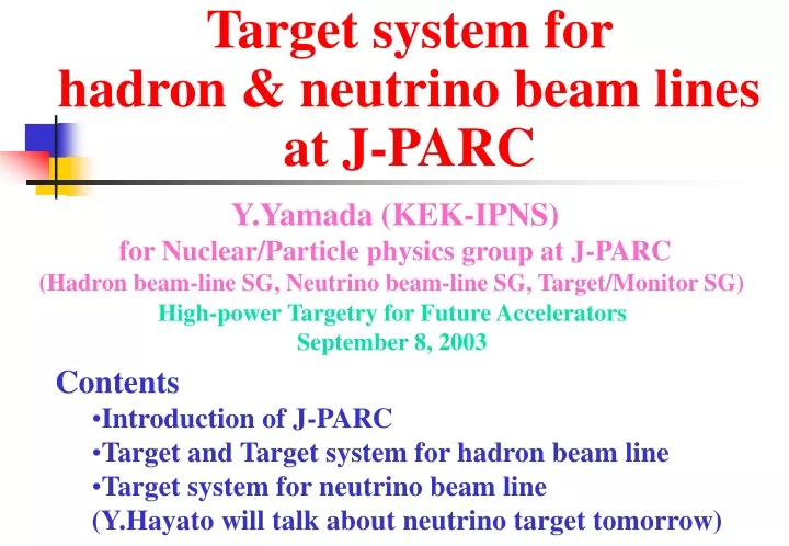 target system for hadron neutrino beam lines at j parc