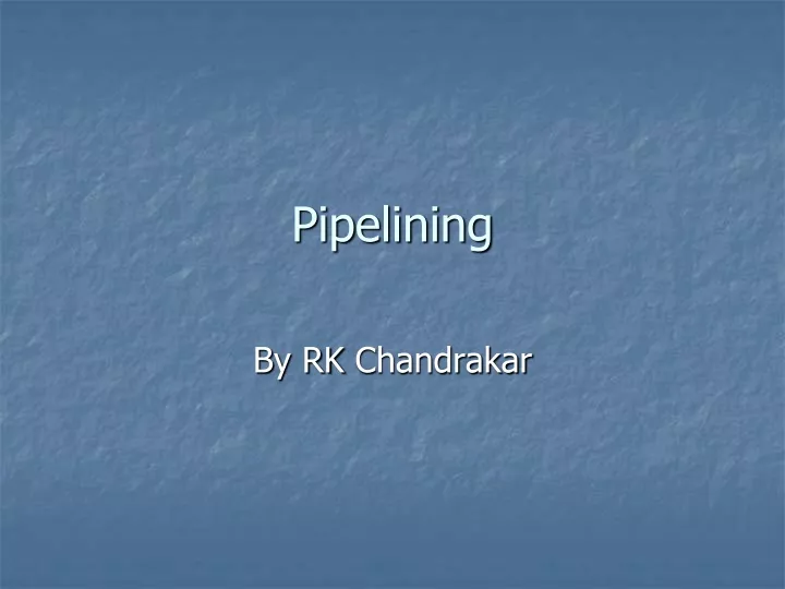 pipelining