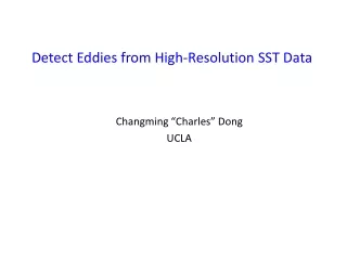 Detect Eddies from High-Resolution SST Data