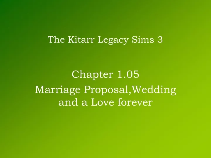 the kitarr legacy sims 3