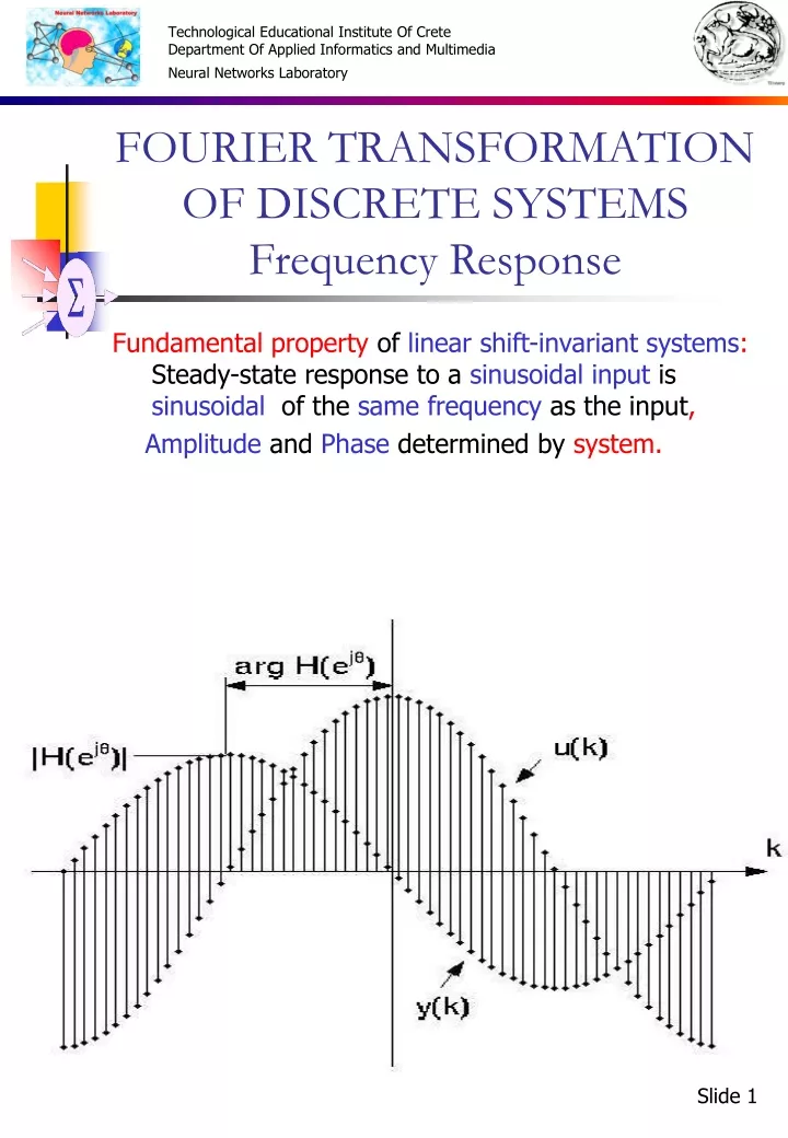 fourier transformation of discrete systems frequency response