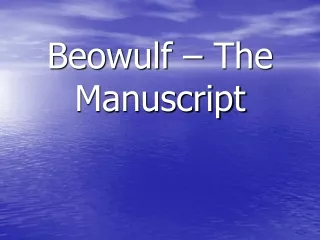 Beowulf – The Manuscript