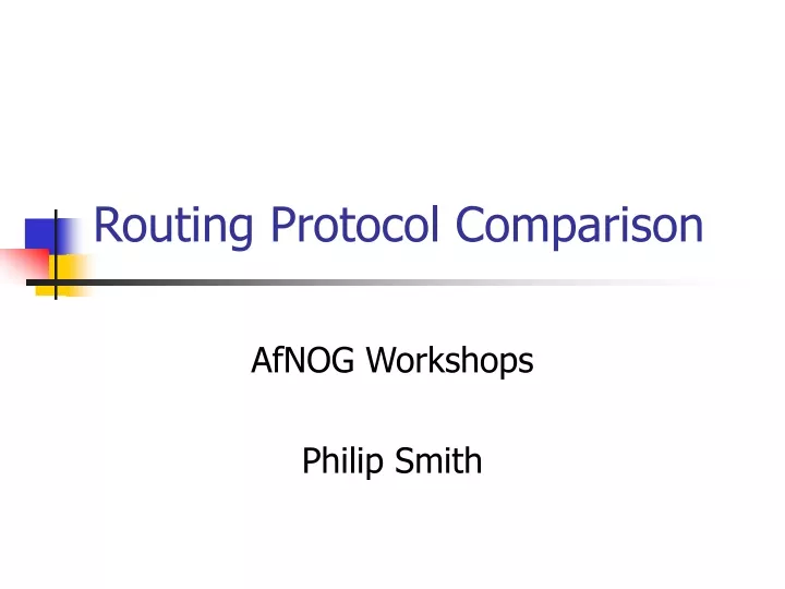 routing protocol comparison