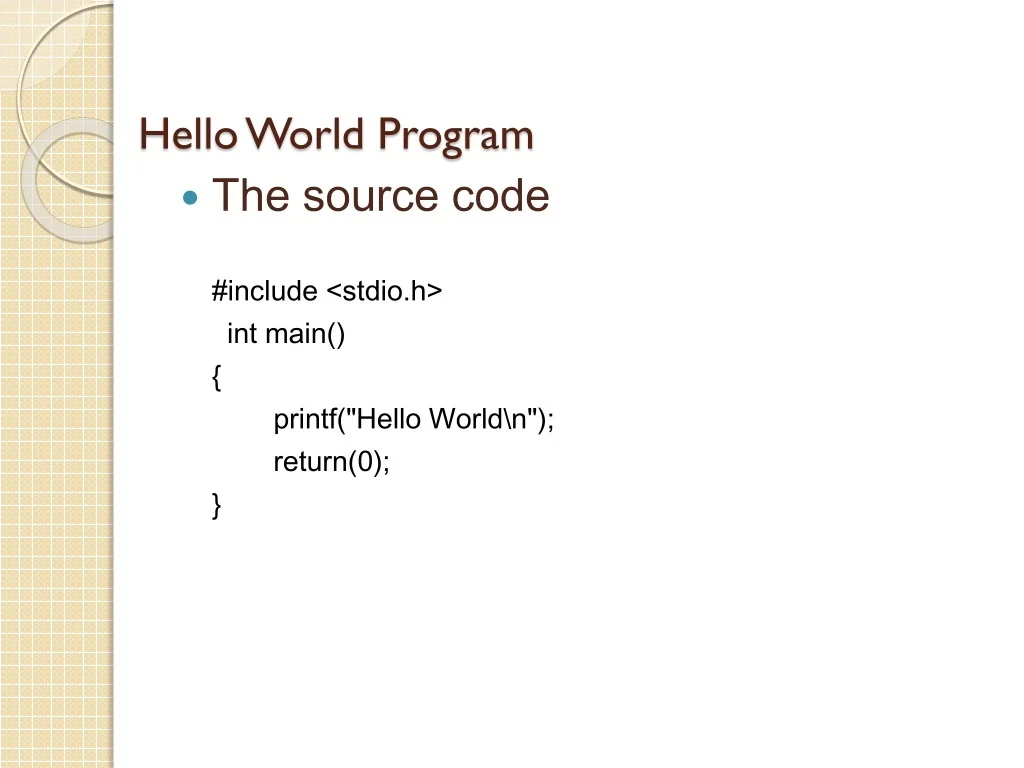 PPT - Hello World Program PowerPoint Presentation, free download - ID ...