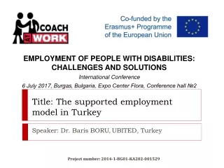 Title: The supported employment model in Turkey