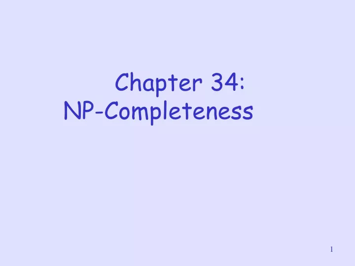 chapter 34 np completeness