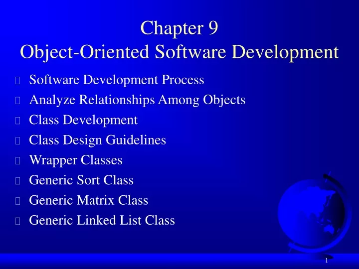 chapter 9 object oriented software development