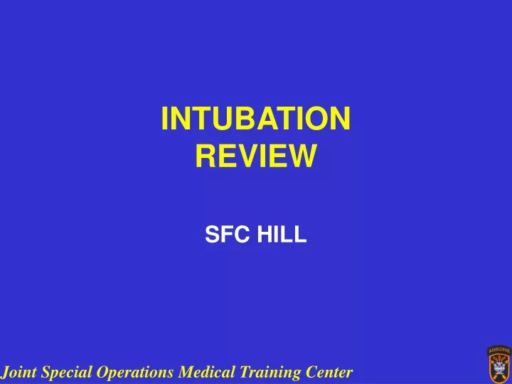 intubation review