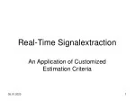 Real-Time Signalextraction - slide 1