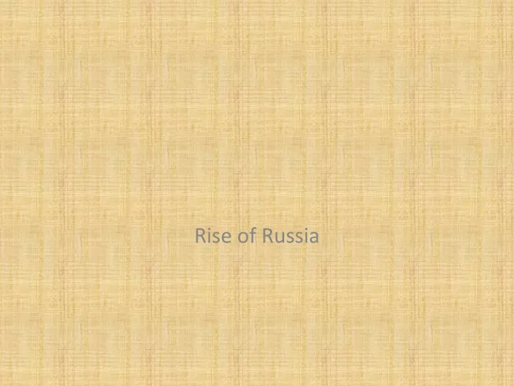 rise of russia