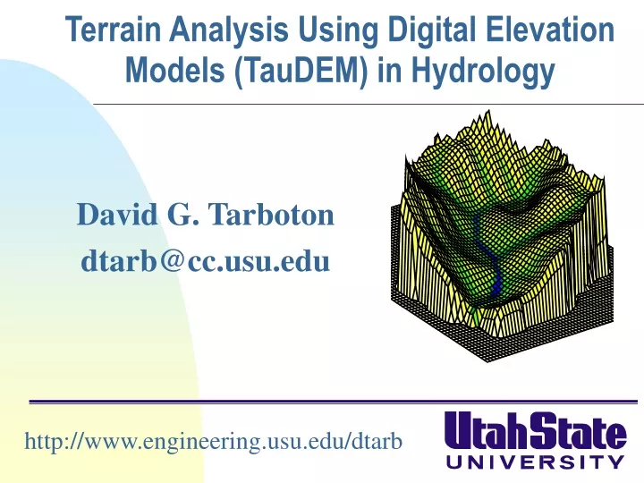 terrain analysis using digital elevation models taudem in hydrology