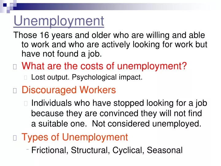 unemployment