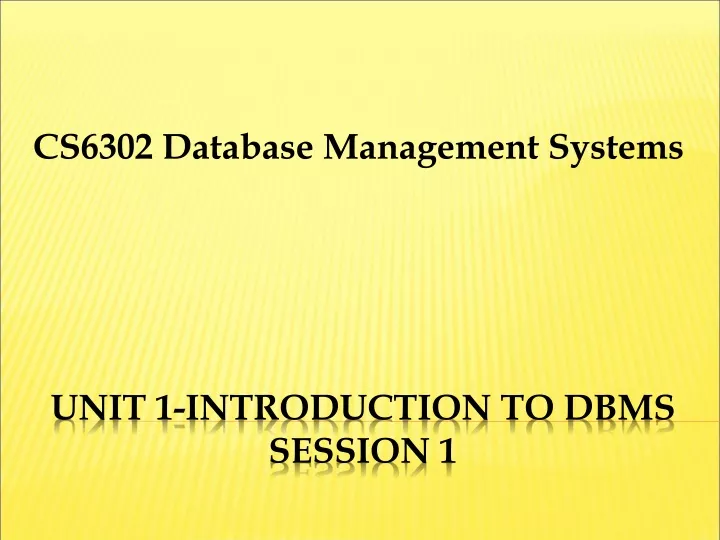 cs6302 database management systems