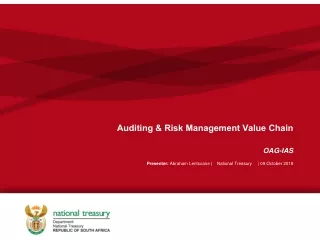 Auditing &amp; Risk Management Value Chain