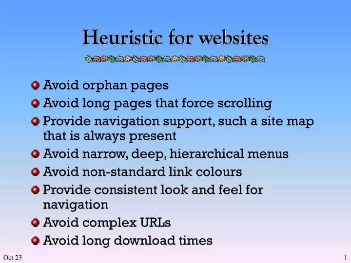 heuristic for websites