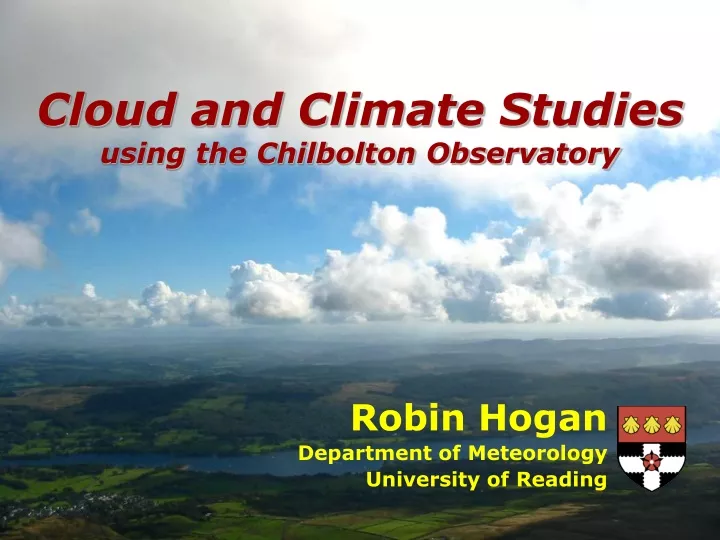 cloud and climate studies using the chilbolton observatory