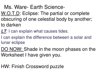 W.O.T.D : Eclipse: The partial or complete obscuring of one celestial body by another; to darken