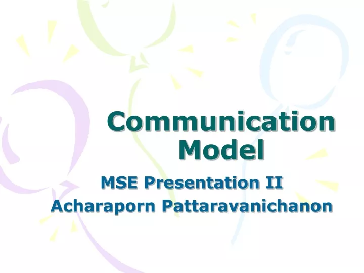 communication model