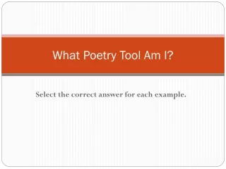 What Poetry Tool Am I?