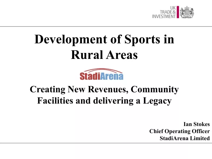 development of sports in rural areas creating