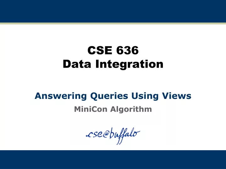 cse 636 data integration