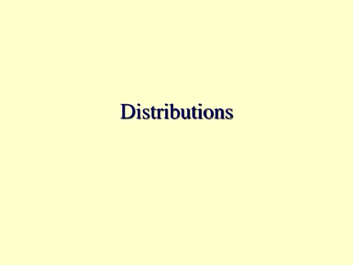 distributions