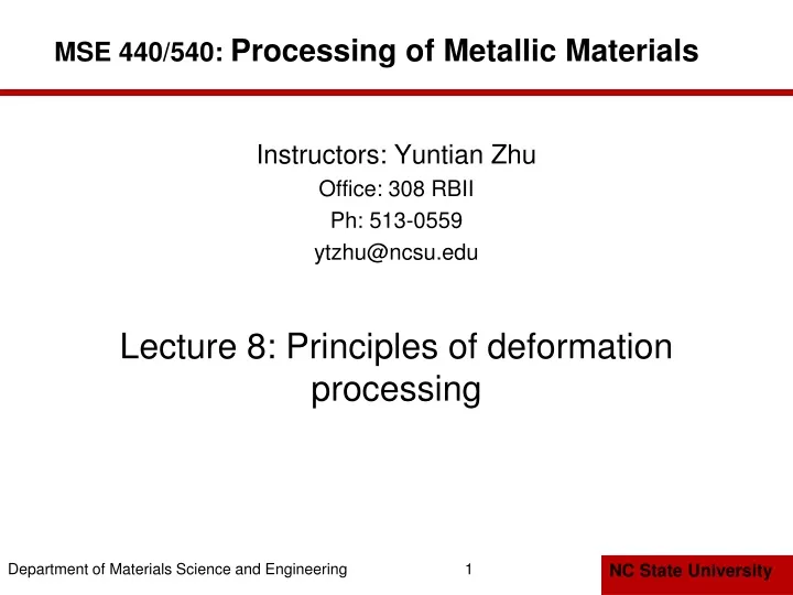 mse 440 540 processing of metallic materials