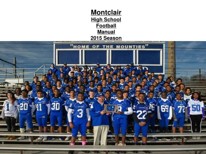 montclair high school football manual 2015 season