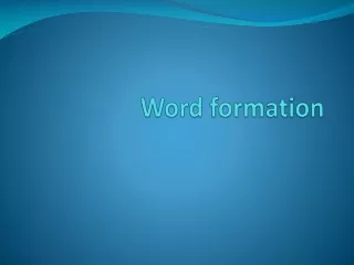 Word  formation