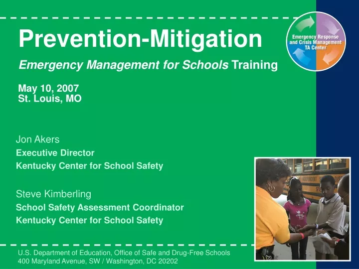 prevention mitigation emergency management for schools training may 10 2007 st louis mo