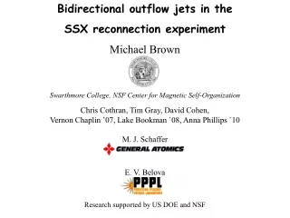 Bidirectional outflow jets in the  SSX reconnection experiment