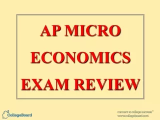 AP MICRO ECONOMICS EXAM REVIEW