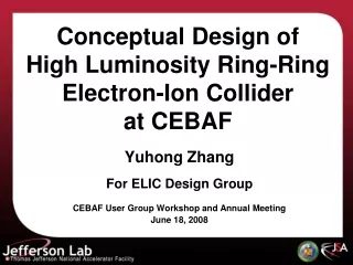 Conceptual Design of  High Luminosity Ring-Ring Electron-Ion Collider  at CEBAF