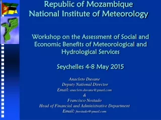Republic of Mozambique National Institute of Meteorology