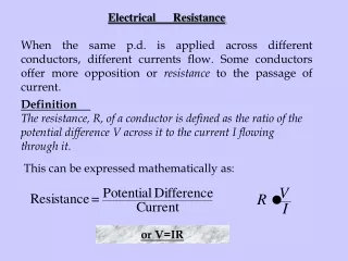 Electrical      Resistance