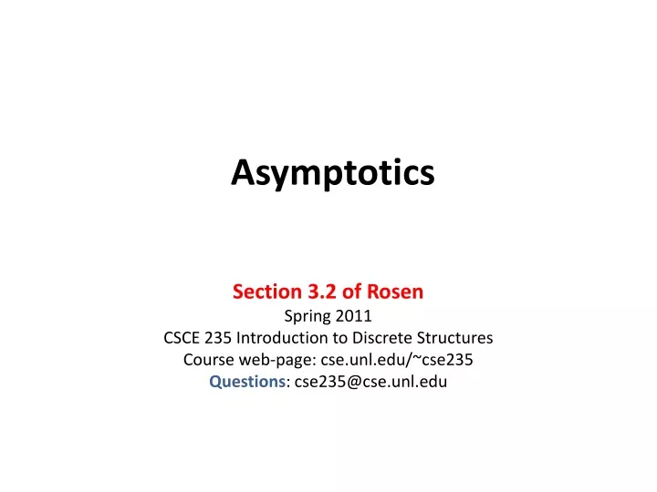 asymptotics