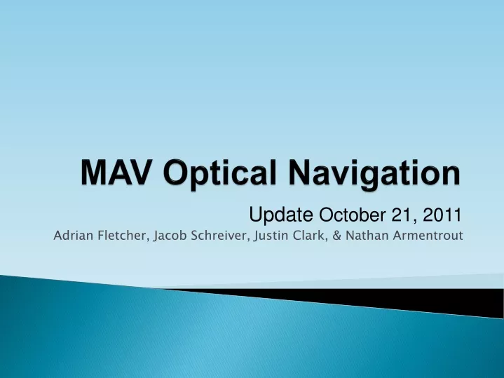 mav optical navigation