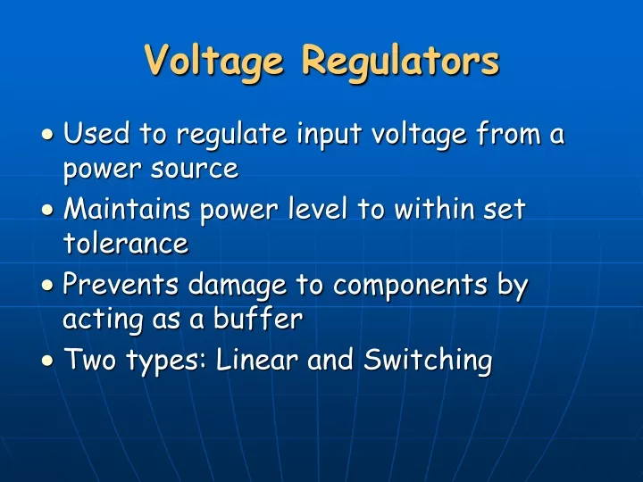 voltage regulators