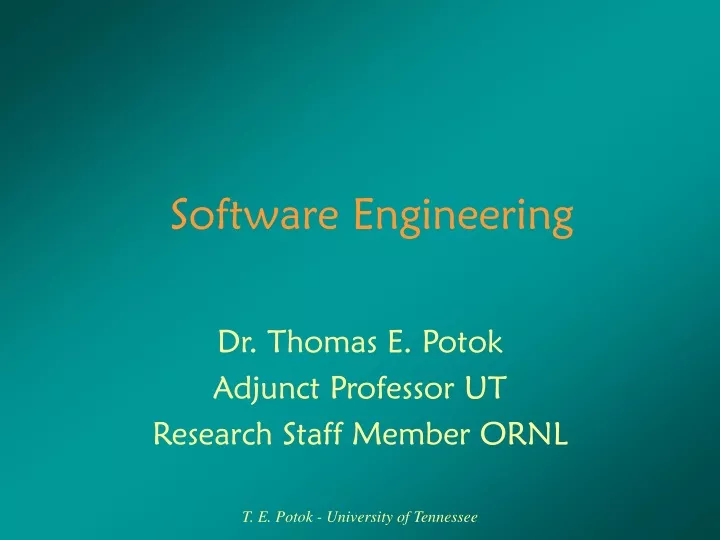 software engineering