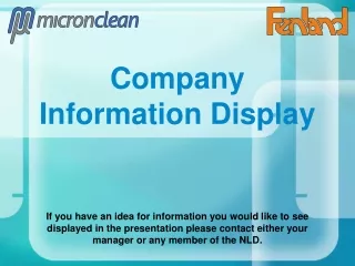 Company Information Display