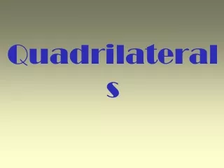 Quadrilaterals