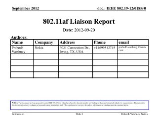 802.11af Liaison Report
