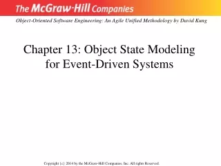 Chapter 13: Object State Modeling for Event-Driven Systems
