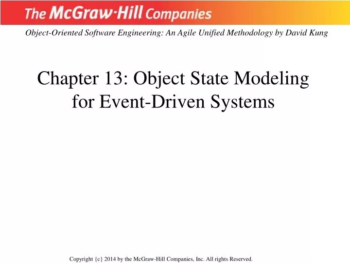chapter 13 object state modeling for event driven systems